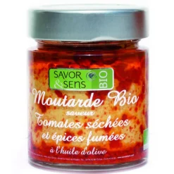 Moutarde bio aux tomates séchées et épices fumées 130 g