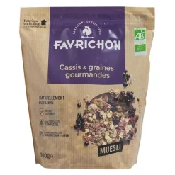 Muesli au cassis et aux graines gourmandes - 500 gr