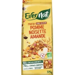 Muesli aux pommes et noisettes sans gluten bio 375 g