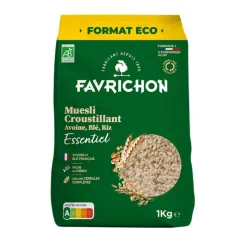 Muesli croustillant essentiel bio Favrichon - 1 kg