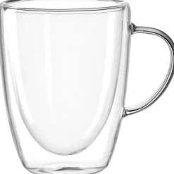 Mug à thé/café double paroi transparent Duo 400ml - Ø 8 x H 13 cm