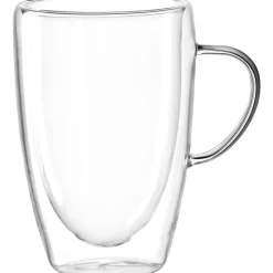 Mug à thé/café double paroi transparent Duo 300ml - Ø 8 x H 11 cm