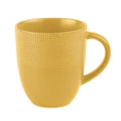 Mug coloris jaune en grès Vésuvio - 30 cl
