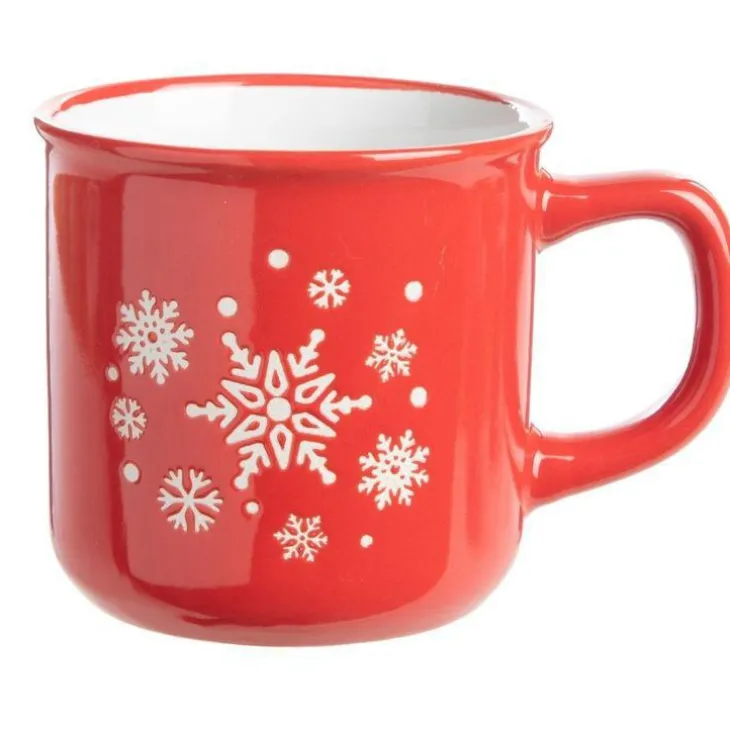 Mug décor étoile en grès Kaemingk - 9,40 x 7,5 x 8 cm