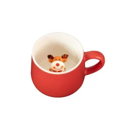 Mug en grès rouge Médard de Noblat collection Miam Cerf 3D - 33 cl