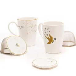 Mug filtre en grès Carpe Diem - 10 x 13 x 15 cm