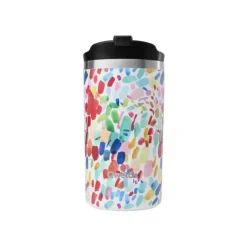 Mug isotherme en inox recyclé coloris multicolore motifs printaniers Qwetch Arty Travel - 350 ml