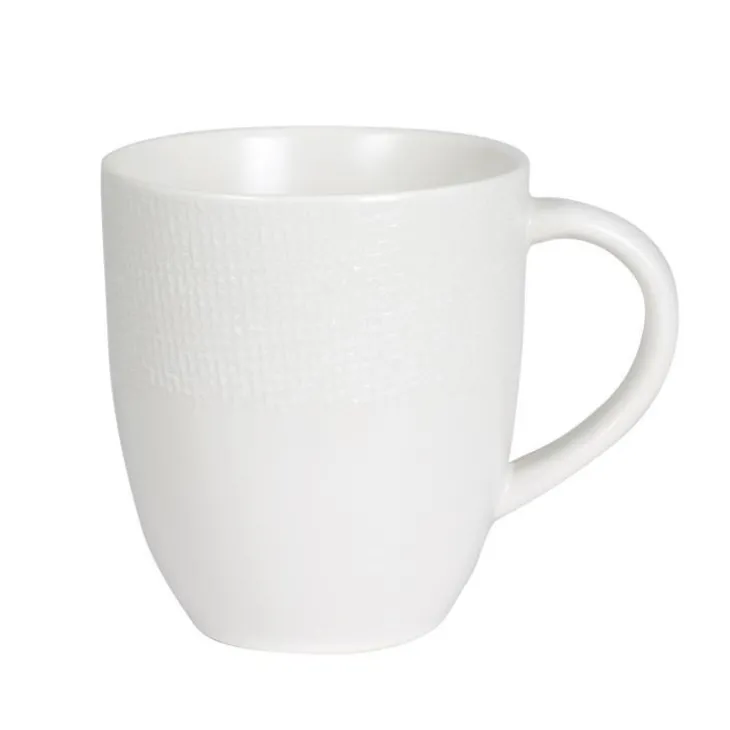 Mug Vesuvio coloris blanc en grès - Ø 9 cm
