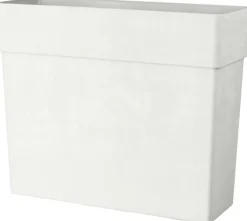 Muret haut en plastique injecté blanc Deroma Like R - 78 x 29,5 x 65 cm