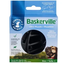 Muselière pour chien noire caoutchouc thermoplastique Baskerville Ultra – Taille 1