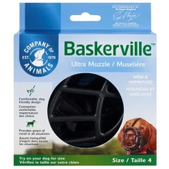 Muselière pour chien noire caoutchouc thermoplastique Baskerville Ultra – Taille 4