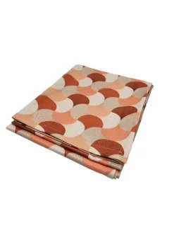 Nappe Bingo Terracota coloris marron en coton - 150 x 250 cm