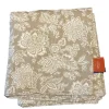 Nappe coloris lin naturel à motifs blancs en PE/coton Jacobean - 150 x 250 cm