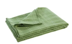 Nappe décorative à carreaux coloris multicolore en coton - 150 x 250 cm