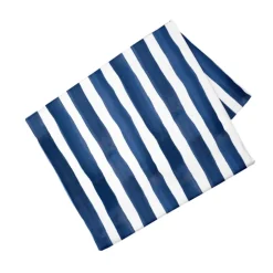 Nappe décorative en coton coloris bleu Horizon - 150 x 250 cm