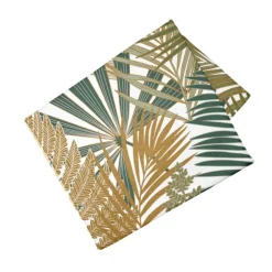 Nappe décorative en coton coloris vert Thalia - 150 x 250 cm