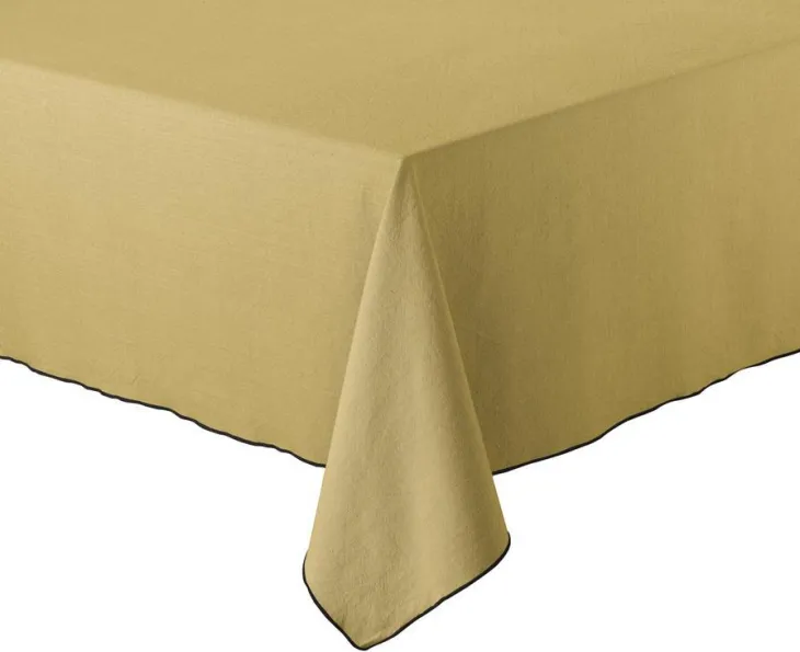 Nappe recyclée Grace coloris vert en coton - 140 x 250 cm