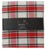 Nappe rouge et blanche en coton à motifs tartan - 180 x 140 cm