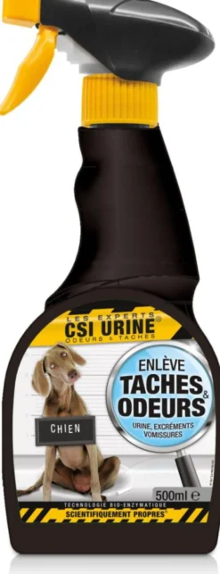 Nettoyant enzymatique urine chiot et chien enlève taches et odeurs CSI Urine - spray de 500 ml