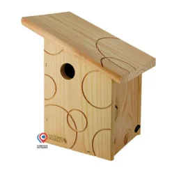 Nichoir la fiesta pour mésanges charbonnières en bois 20 x 22 x 28 cm