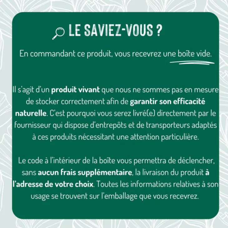 Nématodes contre nuisibles du potager 40 m²