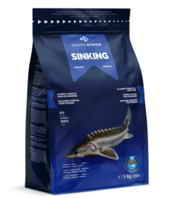 Nourriture complète pour esturgeons de minimum 15 cm de long Aquatic Science Sinking - Taille M sac de 5 kg