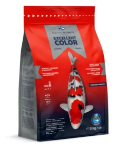 Nourriture complète premium pour koïs de minimum 15 cm de long Aquatic Science Excellent Color - Taille M sac de 5 kg