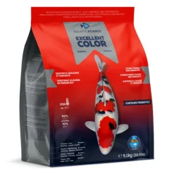 Nourriture complète premium pour koïs de minimum 25 cm de long Aquatic Science Excellent Color - Taille L sac de 9,5 kg