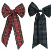 Nœud long à suspendre en polyester écossais - 35 x 25 cm