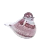 Oiseau en verre sulfure coloris prune Tim - 7 x 12 x 8 cm