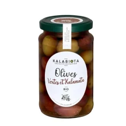 Olives Vertes et Kalamata pot 320g