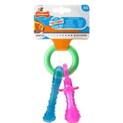 Os à mâcher et tétine pour chiot Nylabone saveur bacon taille XS