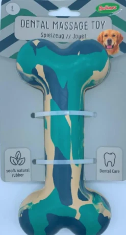 Os pour chien en caoutchouc naturel coloris bleu Bubimex Bonie – Taille L