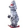 Ours gris lumineux en acrylique à 100 LED blanc froid pour extérieur - 69 cm