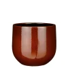 Pablo pot rond coloris marron en céramique - Ø 25 x 20 cm