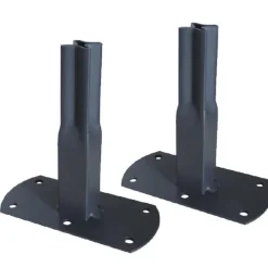 Pack 2 pieds à visser pour tube carré de 25 ardoise