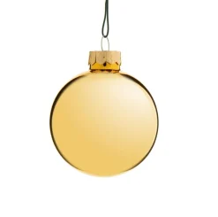 Pack de 21 boules coloris or en verre - Ø 7 cm