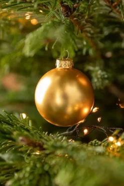 Pack de 21 boules coloris or en verre - Ø 7 cm