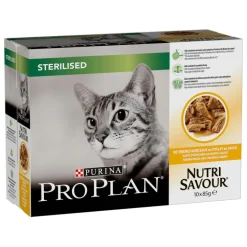 Pack de sachets au poulet pour chat stérilisé Purina Pro Plan – 10 x 85 gr