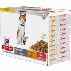 Pack de sachets pour chat stérilisé Hill’s - 12 x 85 gr