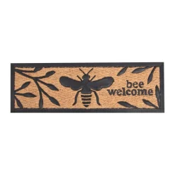 Paillasson en fibre coco motif abeille - 75 x 25,2 cm