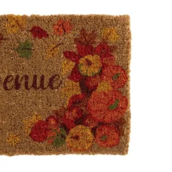 Paillasson en fibre de coco motif citrouilles message Bienvenue - 72 x 40 cm