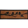 Paillasson en fibre de coco et caoutchouc à motifs oiseaux - 75,6 x 25,5 cm