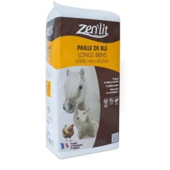 Paille de blé en brin long en sac de 9 kg