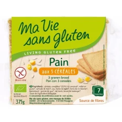 Pain bio aux 3 céréales 375 g