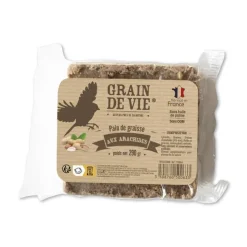 Pain de graisse aux cacahuètes pour oiseaux Grain de vie – 290 g