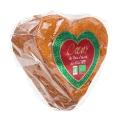 Pain d'épice bio en forme de Cœur - 250 gr