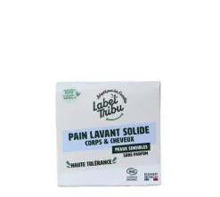Pain lavant solide sans parfum Label Tribu Corps et cheveux - 110 g