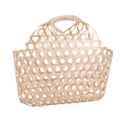Panier ajouré en bambou naturel Cav Service Lio - 20 x 12 x 10/22 cm