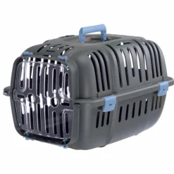 Panier de transport pour chat ou petit chien en plastique coloris gris Ferplast Jet 10 - 47 x 32 x 29 cm